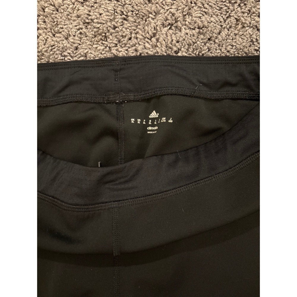 Adidas Climalite Mens Running Leggings Black Reflective Tights Size XL - Picture 3 of 4